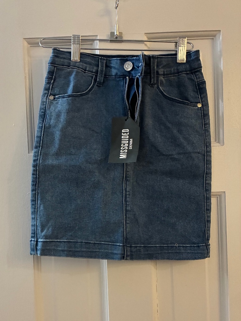 Jean mini skirt